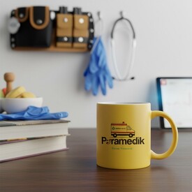  - İsme Özel Paramedik Sarı Kupa Bardak