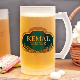 İsme Özel Premium Bira Bardağı - Thumbnail