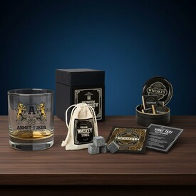  - İsme Özel Şık Kutulu Fredrikstad Viski Kadehi Seti