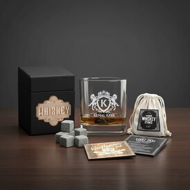  - İsme Özel Tasarım Hediyelik Viski Seti
