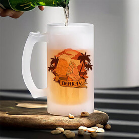 İsme Özel Tropikal Bira Bardağı - Thumbnail