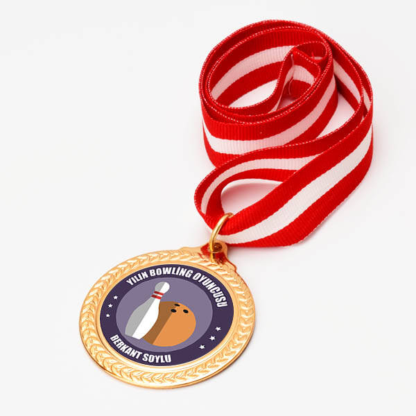 İsme Özel Yılın Bowling Oyuncusu Madalyonu