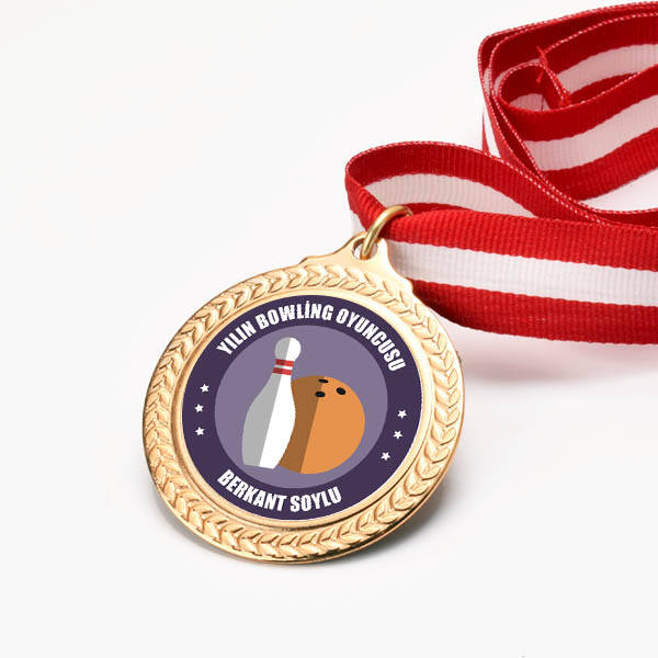 İsme Özel Yılın Bowling Oyuncusu Madalyonu
