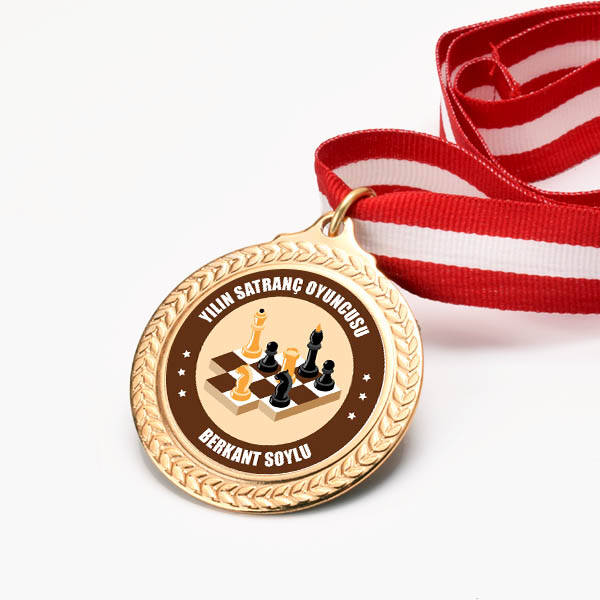 İsme Özel Yılın Satranç Oyuncusu Madalyonu