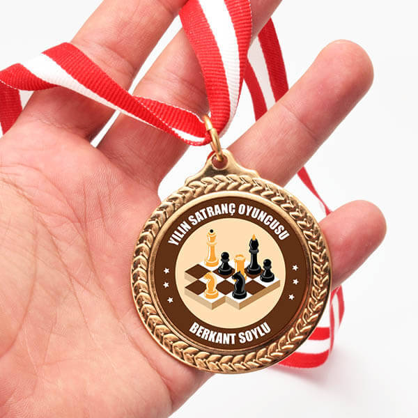 İsme Özel Yılın Satranç Oyuncusu Madalyonu