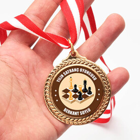 İsme Özel Yılın Satranç Oyuncusu Madalyonu - Thumbnail
