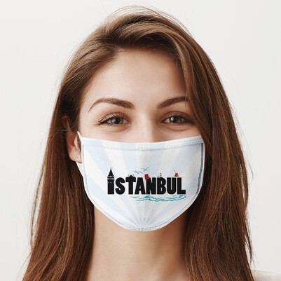  - İstanbul Tasarımlı Yıkanabilir Maske