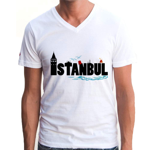 İstanbul Temalı Erkek Tişörtü
