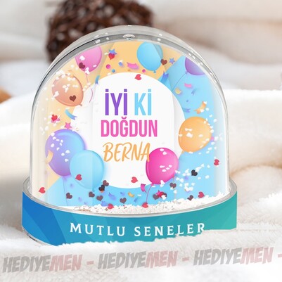 İyi Ki Doğdun Hediyesi Kar Küresi - Thumbnail