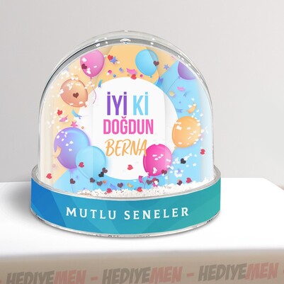 İyi Ki Doğdun Hediyesi Kar Küresi - Thumbnail