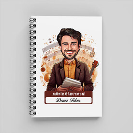  - En Başarılı Erkek Müzik Öğretmeni Karikatürlü Defter