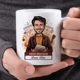  - En Başarılı Erkek Müzik Öğretmeni Karikatürlü Bardak