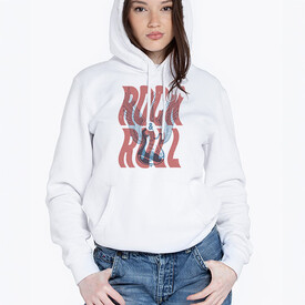 Kadına Hediye Rock Roll Kapşonlu Sweatshirt - Thumbnail