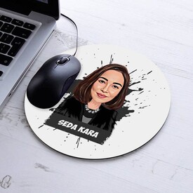 Kadına Hediyelik Karikatürlü Mousepad - Thumbnail