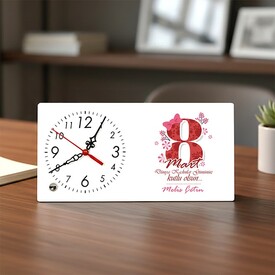  - Kadınlar Günü Hediyesi Kişiye Özel Masa Saati