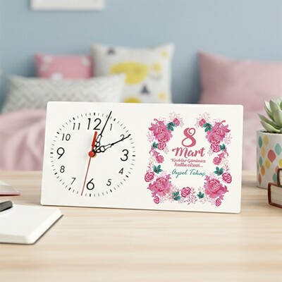  - Kadınlar Günü için Özel Tasarlanmış Elegan Masa Saati