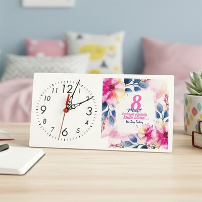  - Kadınlar Günü için Tasarlanmış Orijinal Masa Saati