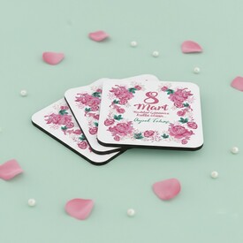  - Kadınlar Gününe Özel 4'lü Bardak Altlıkları