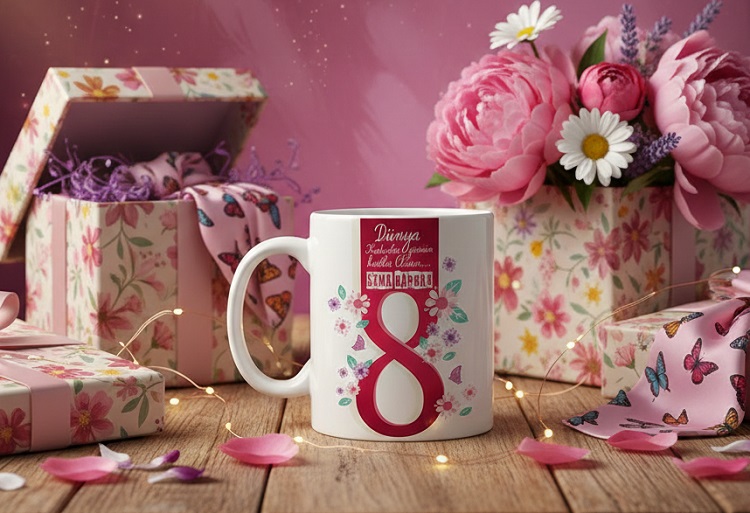 Kadınlar Gününe Özel Kupa Bardaklar