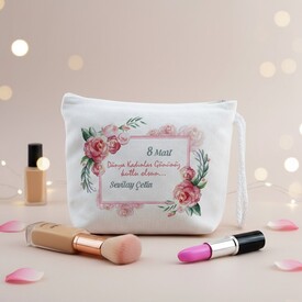  - Kadınlar Gününe Özel Mesajlı Makyaj Çantası