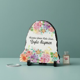  - Kadınlar Gününe Özel Oval Taş Baskı