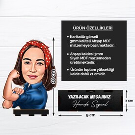 Kadınların Gücü Karikatürlü Biblo - Thumbnail