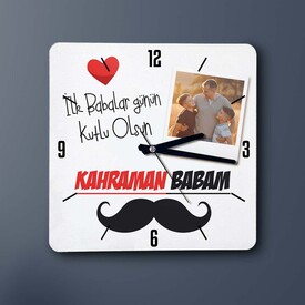 Kahraman Babam Dekoratif Duvar Saati - Thumbnail