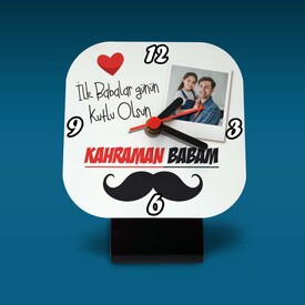 Kahraman Babam Tasarım Masa Saati - Thumbnail