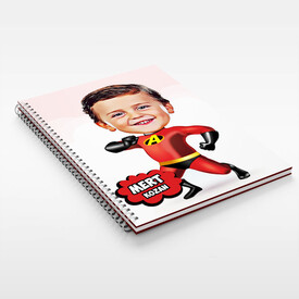 Kahraman Oğlum Karikatürlü Defter - Thumbnail