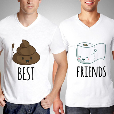  - Kaka ve Tuvalet Kağıdı Erkek Arkadaş Tişörtleri