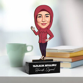  - Kapalı Kadına Hediye Karikatürlü Biblo