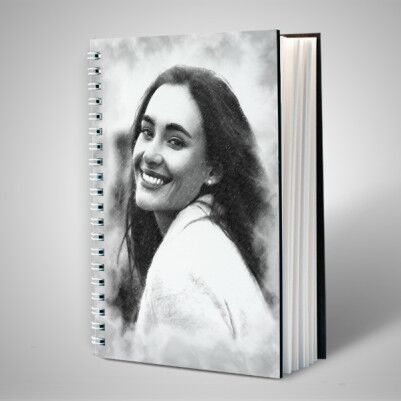  - Karakalem Efektli İsme Özel Defter