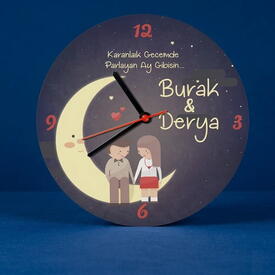  - Karanlık Geceme Parlayan Ay Gibisin Duvar Saati