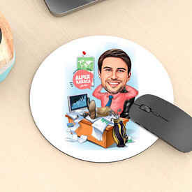 Karikatürlü Broker Erkek Mousepad - Thumbnail