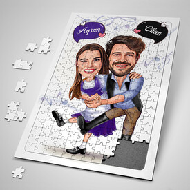  - Karikatürlü Dans Seven Çiftler Puzzle