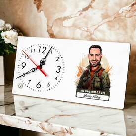 Karikatürlü En Başarılı Erkek Avcı Masa Saati - Thumbnail