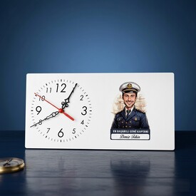  - Karikatürlü En Başarılı Erkek Gemi Kaptanı Masa Saati