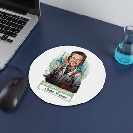  - Karikatürlü En İyi Erkek Kimya Mühendisi Mousepad