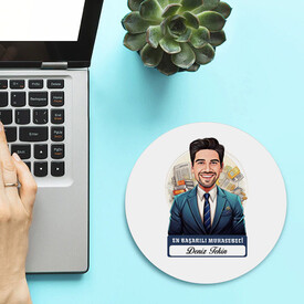 Karikatürlü En İyi Erkek Muhasebeci Mousepad - Thumbnail