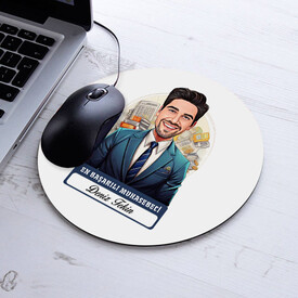  - Karikatürlü En İyi Erkek Muhasebeci Mousepad