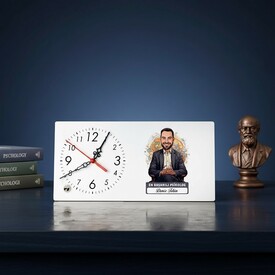  - Karikatürlü En İyi Erkek Psikolog Masa Saati