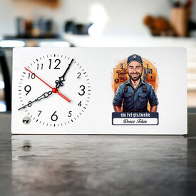  - Karikatürlü En Yakışıklı Çilingir Masa Saati