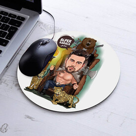 Karikatürlü Güçlü Erkek Mousepad - Thumbnail