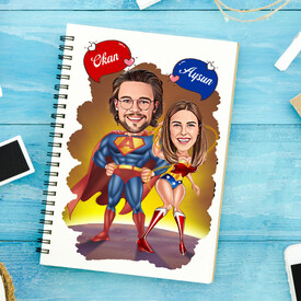 Karikatürlü Her Konuda Kahraman Çiftler Defter - Thumbnail