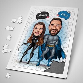  - Karikatürlü Kahraman Çiftler Puzzle