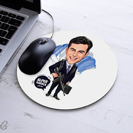 Karikatürlü Maceracı Ajan Erkek Mousepad - Thumbnail