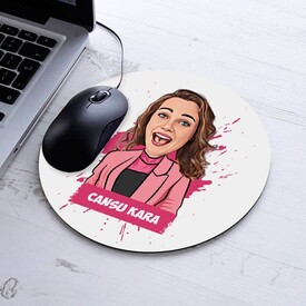 Karikatürlü Tasarım Kız Arkadaşa Hediye Mousepad - Thumbnail