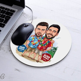 Karikatürlü Yakın Dostlar Mousepad - Thumbnail