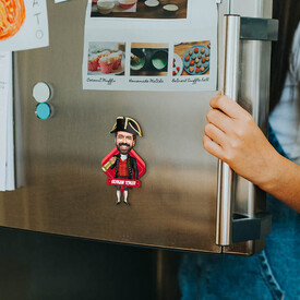 Kaşif Erkek Karikatürlü Buzdolabı Magneti - Thumbnail