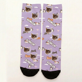 Kedinizin İsmine ve Fotosuna Özel Çorap - Thumbnail